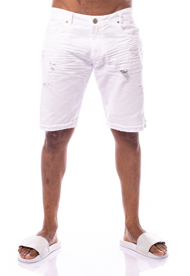 short branco masculino rasgado